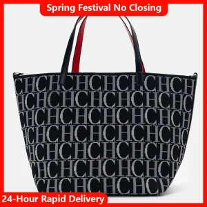 CH Ladies Brand Fashion Alphabet Print Large Capacity Handbag 2025 New Style Elegant Casual Travel High Quality Hand